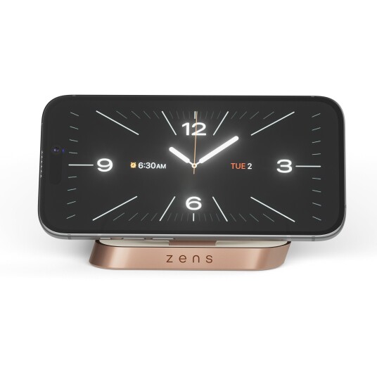 Zens Magnetisk Trådløs Lader 15W Nattbord Kobber