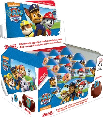 Appleton Sweets 24 stk Paw Patrol Sjokoladeegg med Overraskelse Hel Eske 965845