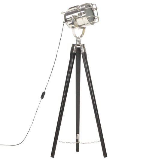vidaXL Gulvlampe med stativ heltre mango 97 cm svart