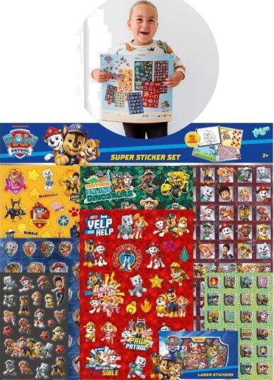 Paw Patrol Klistremerkesett 8 Ark Med Figurer Og Aktiviteter