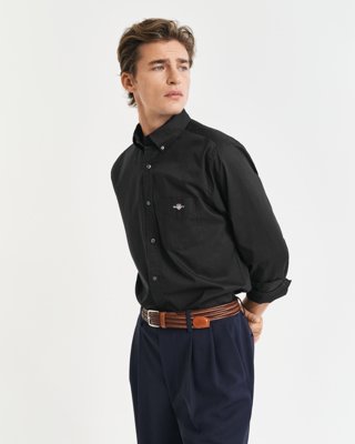 Gant Regular fit klassisk poplinskjorte BLACK XXL