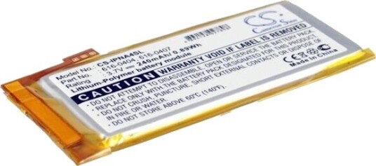 Apple iPod Nano 4th generation MB903LL/A batteri (240 mAh 3.7 V) Apple iPod Nano 4th generation MB903LL/A batteri (240 mAh 3.7 V)
