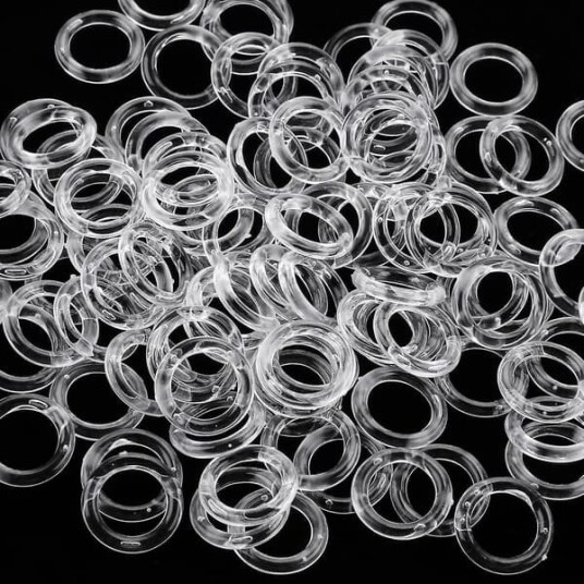 100 klare ringer for romerske gardiner 13 mm plast O ringer for romerske gardiner vindusgardinringer for romerske gardiner