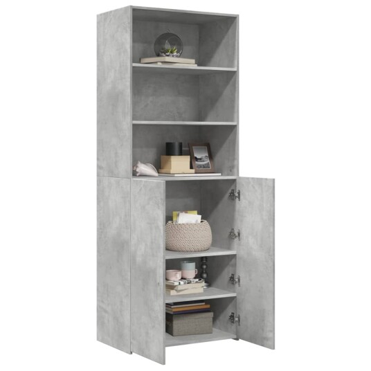 Highboard betonggrå 70x42,5x185 cm konstruert tre 8721102654633