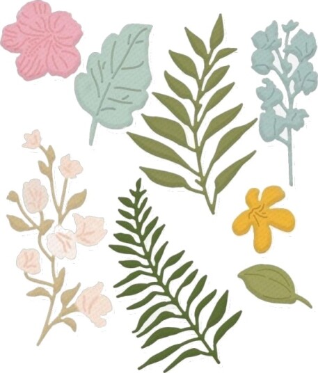 Stanseformer Blomster Og Blader 8 Deler