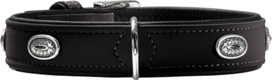 Hunter Hundehalsbånd Softie Stone Svart S-M 32-40cm