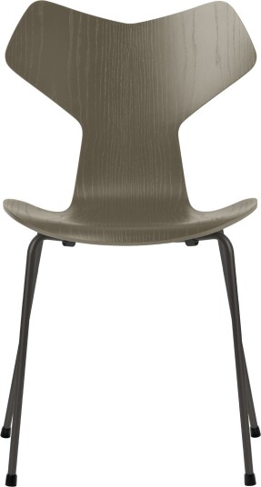 Fritz Hansen - Grand Prix 3130 Olive Green Färgad Ask/warm Graphite Spisestoler Arne Jacobsen Beige,Grå Metall/tre