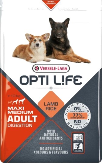 Versele Laga Opti Life Tørrfôr Adult Opti Life Digestion Medium & Maxi 12.5 kg