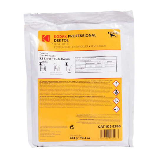 Kodak Professional Dektol Paper Developr Powder To Make 3,8L Kodak Professional Dektol Paper Developr Powder To Make 3,8L