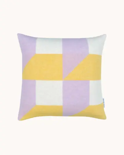 Maison Deux Cubics Putetrekk 50x50 Lilla/Gul
