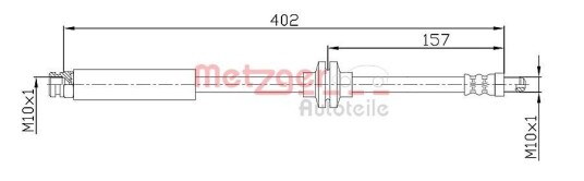 Bremseslange METZGER 4110108