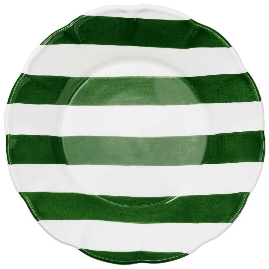 Pick A Poppy Stripe Tallerken 28 cm Grønn