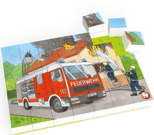 HUBELINO Puzzle brannvesen operasjon 35 stykker