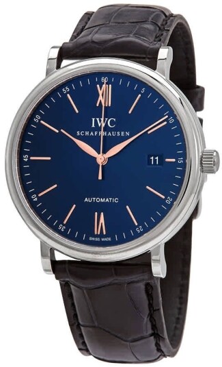 IWC Herreklokke IW356523 Portofino Blå/Lær Ø40 mm