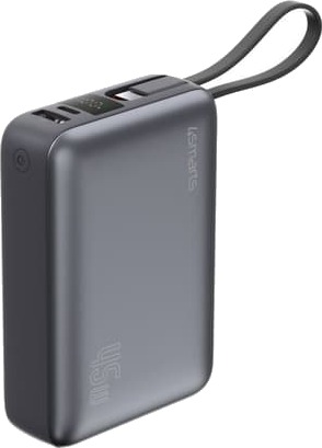 4Smarts 20000 mAh Powerbank med Power Delivery 3.0 og Quick Charge 45W Grå