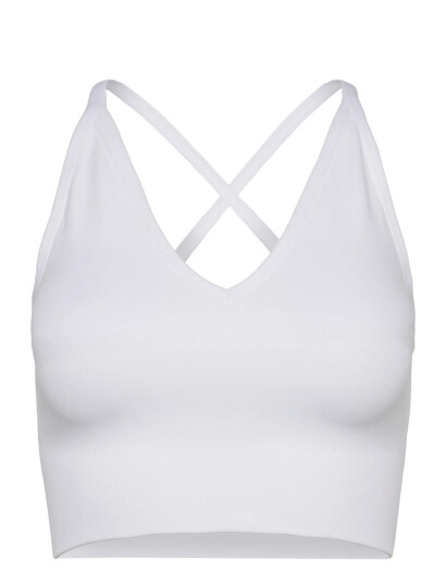 aim´n Shape Seamless Cross Back Bralette - White - M