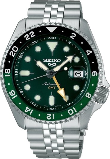 Seiko Herreklokke SSK035K1 Sport 5 Grønn/Stål Ø42.5 mm