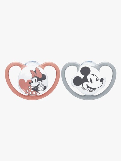 Nuk Space Pacifier Mickey Red/Grey Size 6 18 Months