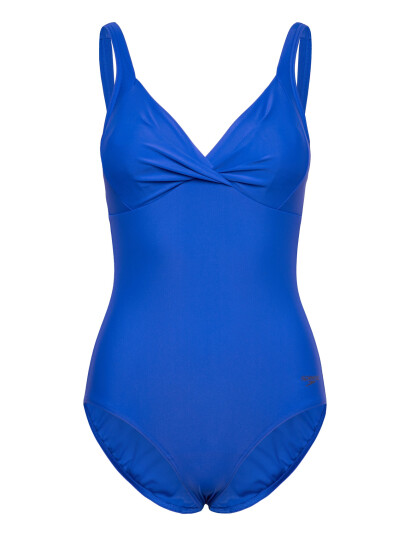 Speedo Solid Cross Knot One Piece Blue 38