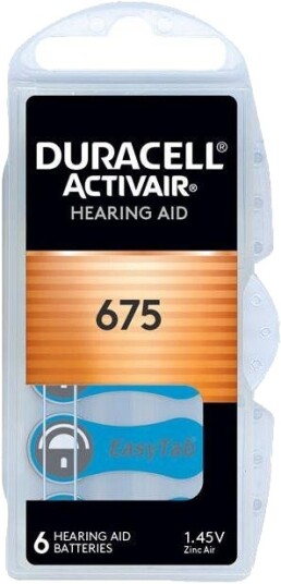 Duracell 6 X Activair 675 Høreapparatbatterier