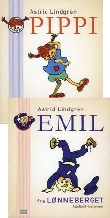 Pippi Langstrømpe ; Emil fra Lønneberget, Veldig pen bok / som ny