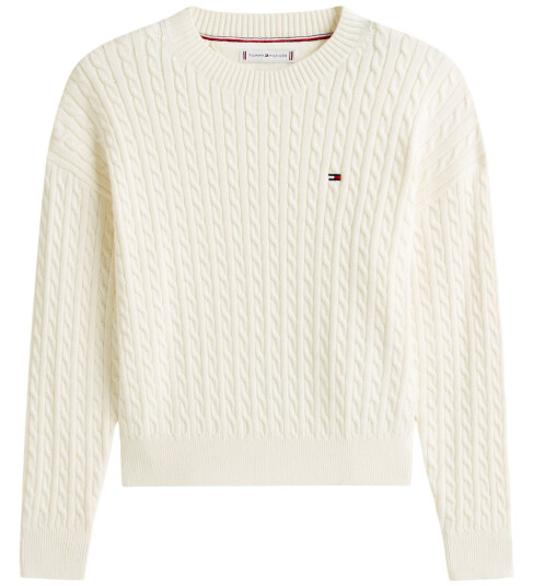 Tommy Hilfiger Genser Strikk Ivory Silke 6 år 116 Genser Hvit