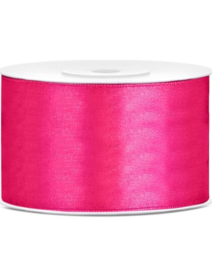 MØRK ROSA Silkebånd 25 meter x 38 mm