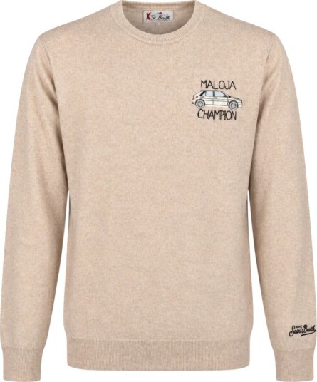 MC2 Saint Barth Herre Strikkevarer Beige 2XL,
