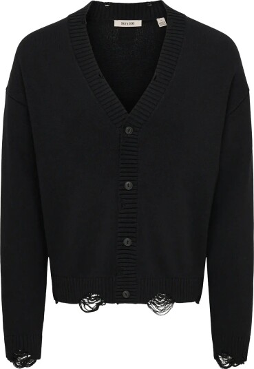 ONLY & SONS Onstune Ds Crop Cardigan Knit Black XS