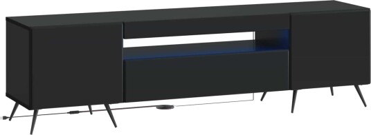 vidaXL LED TV skap Svart Konstruert tre