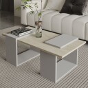 Matris Sofabord 90x37x46,6 cm - Grå og travertin