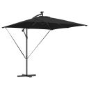  Kantilever bananparasol med lås Svart 249 x 249 x 250 cm