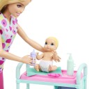 Barbie Careers Baby Doctor Playset With Blonde Fashion Doll 2 Baby Dolls Exam Table & Accessories Pink One Size