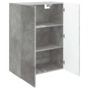 vidaXL Vegghengt skap Betonggrå 66 x 34,5 x 90 cm Konstruert tre