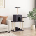 Vidaxl Kattetre Med Klorestolper I Sisal Mørkegrå 122 cm