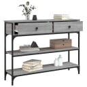 Konsollbord grå sonoma 100x25x75 cm konstruert tre 8720845421342