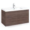 Macro Design Crown Plain Servantskap 2 Skuff - med Light Servant Brun ask / 100cm 45