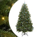  Kunstig juletre med LED  stripelys grønn 270 cm PVC og metall