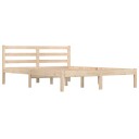 vidaXL Sengeramme heltre furu 120x190 cm grå 4FT Small Double