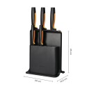 Fiskars Functional Form knivblokk i plast med 5 kniver 6 deler 1673883 1673866