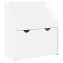 vidaXL Barneskrivebokhylle Hvit 60 x 29,5 x 69 cm Konstruert tre