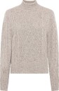 Newhouse   Tweed genser med høyhals Simone   Beige