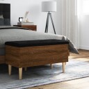  Oppbevaringsbenk brun eik 82x42x46 cm konstruert tre
