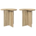 vidaXL Sidetabell 2 pcs Sonoma eik Ø 39 x 38 cm Konstruert tre