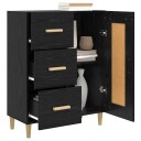 vidaXL Serviesskap Svart eik 69,5 x 34 x 90 cm Konstruert tre