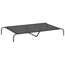 Vidaxl Forhøyet Hundeseng Svart 150X90X20 cm Tekstil Og Stål