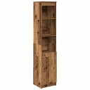 Highboard gammelt tre 37,5x35x180 cm konstruert tre