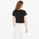 Calvin Klein Jeans Ss 2X2 Baby Rib Logo Baby Tee Black M