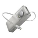 Baseus Free2pull 10000mAh 30W Powerbank med USB-C og Uttrekkbar Kabel - Grå