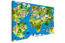 Tavle Children'S Map 1 Part Wide 90X60 Artgeist sp. z o. o.